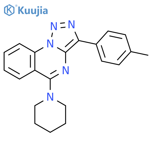 1-3-(4-methylphenyl)-1,2,3triazolo1,5-aquinazolin-5-ylpiperidine structure