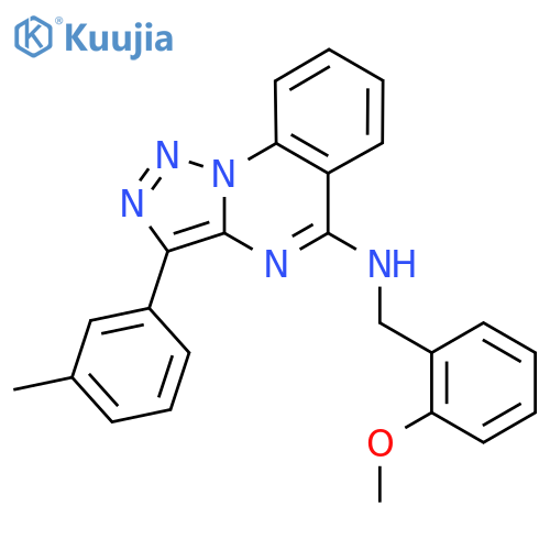 N-(2-methoxyphenyl)methyl-3-(3-methylphenyl)-1,2,3triazolo1,5-aquinazolin-5-amine structure
