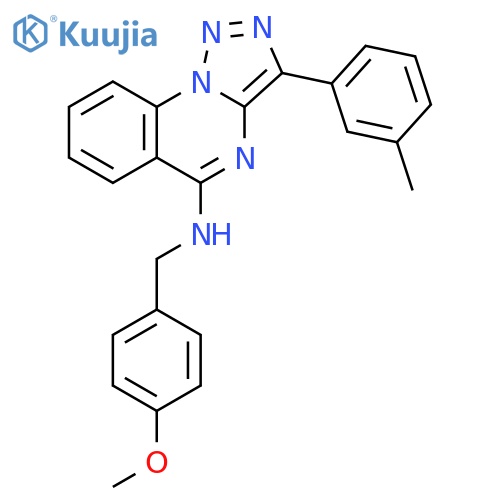 N-(4-methoxyphenyl)methyl-3-(3-methylphenyl)-1,2,3triazolo1,5-aquinazolin-5-amine structure