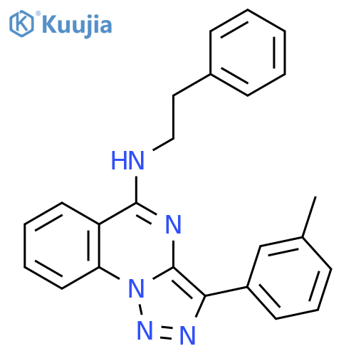 3-(3-methylphenyl)-N-(2-phenylethyl)-1,2,3triazolo1,5-aquinazolin-5-amine structure