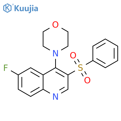 3-(benzenesulfonyl)-6-fluoro-4-(morpholin-4-yl)quinoline structure