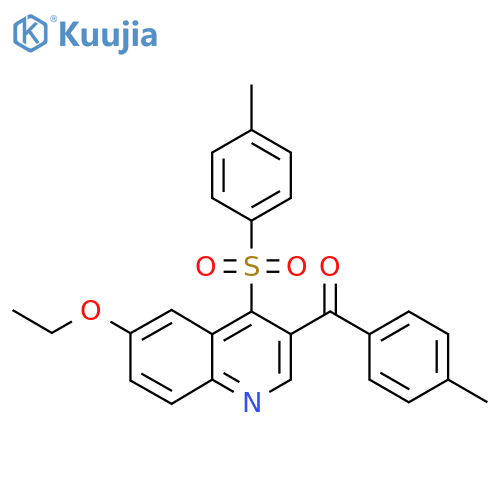 6-ethoxy-3-(4-methylbenzoyl)-4-(4-methylbenzenesulfonyl)quinoline structure