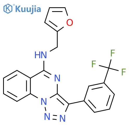 N-(furan-2-yl)methyl-3-3-(trifluoromethyl)phenyl-1,2,3triazolo1,5-aquinazolin-5-amine structure