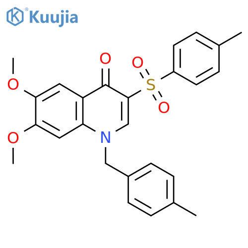 6,7-dimethoxy-3-(4-methylbenzenesulfonyl)-1-(4-methylphenyl)methyl-1,4-dihydroquinolin-4-one structure
