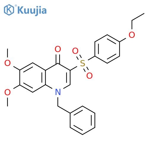 1-benzyl-3-(4-ethoxybenzenesulfonyl)-6,7-dimethoxy-1,4-dihydroquinolin-4-one structure