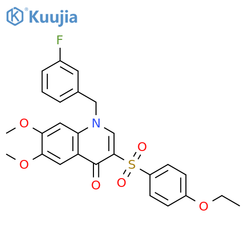 3-(4-ethoxybenzenesulfonyl)-1-(3-fluorophenyl)methyl-6,7-dimethoxy-1,4-dihydroquinolin-4-one structure