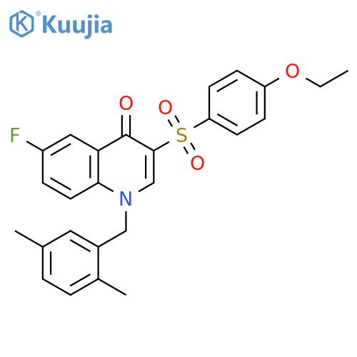 1-(2,5-dimethylphenyl)methyl-3-(4-ethoxybenzenesulfonyl)-6-fluoro-1,4-dihydroquinolin-4-one structure