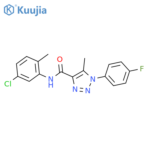 N-(5-chloro-2-methylphenyl)-1-(4-fluorophenyl)-5-methyl-1H-1,2,3-triazole-4-carboxamide structure