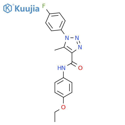 N-(4-ethoxyphenyl)-1-(4-fluorophenyl)-5-methyl-1H-1,2,3-triazole-4-carboxamide structure