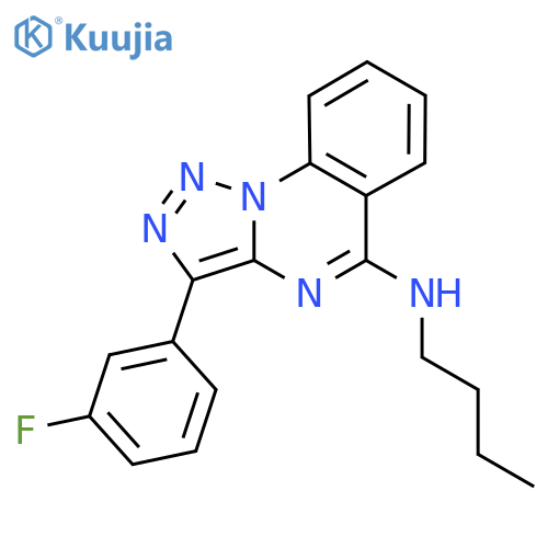 N-butyl-3-(3-fluorophenyl)-1,2,3triazolo1,5-aquinazolin-5-amine structure