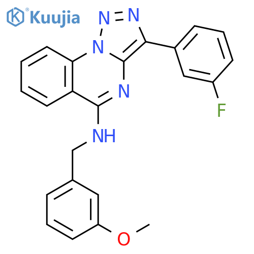 3-(3-fluorophenyl)-N-(3-methoxyphenyl)methyl-1,2,3triazolo1,5-aquinazolin-5-amine structure