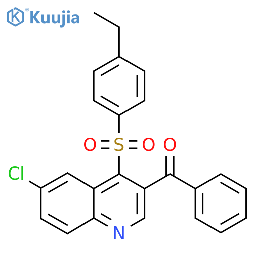 3-benzoyl-6-chloro-4-(4-ethylbenzenesulfonyl)quinoline structure