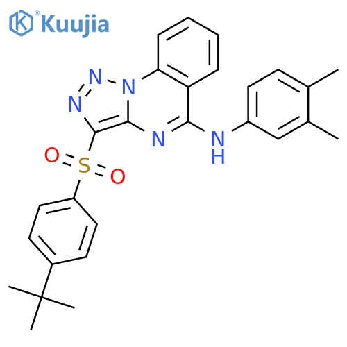 3-(4-tert-butylbenzenesulfonyl)-N-(3,4-dimethylphenyl)-1,2,3triazolo1,5-aquinazolin-5-amine structure
