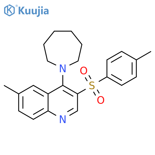 4-(azepan-1-yl)-6-methyl-3-(4-methylbenzenesulfonyl)quinoline structure