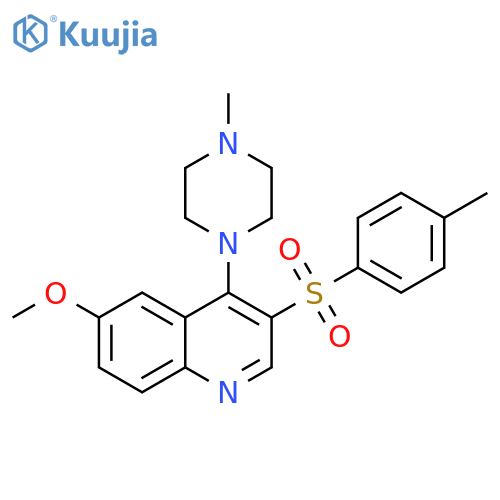 6-methoxy-3-(4-methylbenzenesulfonyl)-4-(4-methylpiperazin-1-yl)quinoline structure