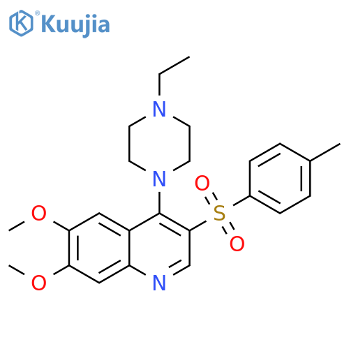 4-(4-ethylpiperazin-1-yl)-6,7-dimethoxy-3-(4-methylbenzenesulfonyl)quinoline structure