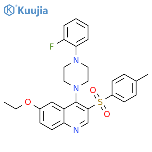 6-ethoxy-4-4-(2-fluorophenyl)piperazin-1-yl-3-(4-methylbenzenesulfonyl)quinoline structure