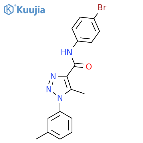 N-(4-bromophenyl)-5-methyl-1-(3-methylphenyl)-1H-1,2,3-triazole-4-carboxamide structure