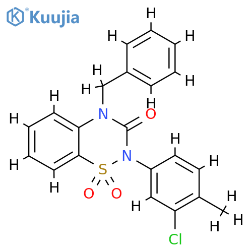 4-benzyl-2-(3-chloro-4-methylphenyl)-3,4-dihydro-2H-1lambda6,2,4-benzothiadiazine-1,1,3-trione structure