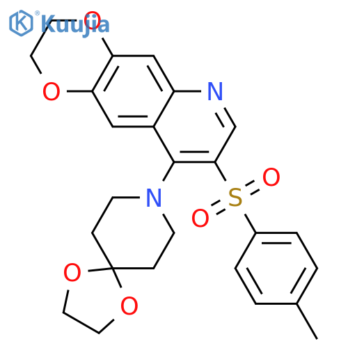8-8-(4-methylbenzenesulfonyl)-2H,3H-1,4dioxino2,3-gquinolin-9-yl-1,4-dioxa-8-azaspiro4.5decane structure