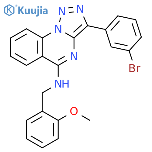 3-(3-bromophenyl)-N-(2-methoxyphenyl)methyl-1,2,3triazolo1,5-aquinazolin-5-amine structure