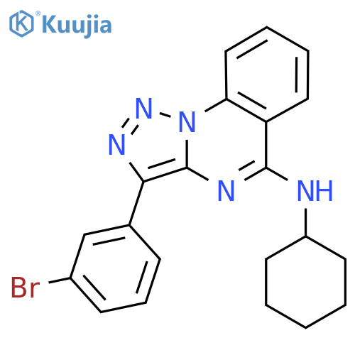3-(3-bromophenyl)-N-cyclohexyl-1,2,3triazolo1,5-aquinazolin-5-amine structure