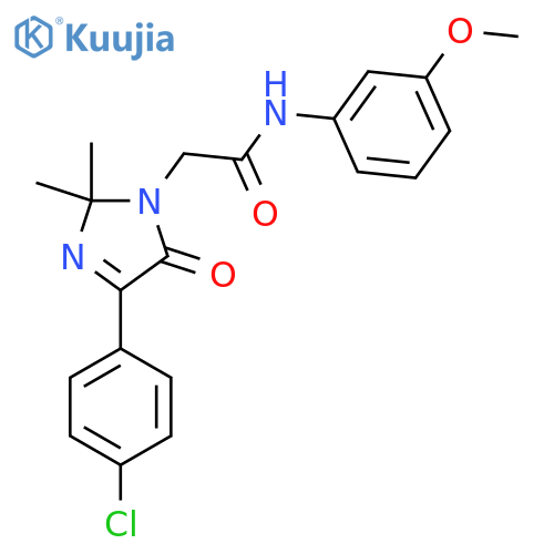 2-4-(4-chlorophenyl)-2,2-dimethyl-5-oxo-2,5-dihydro-1H-imidazol-1-yl-N-(3-methoxyphenyl)acetamide structure