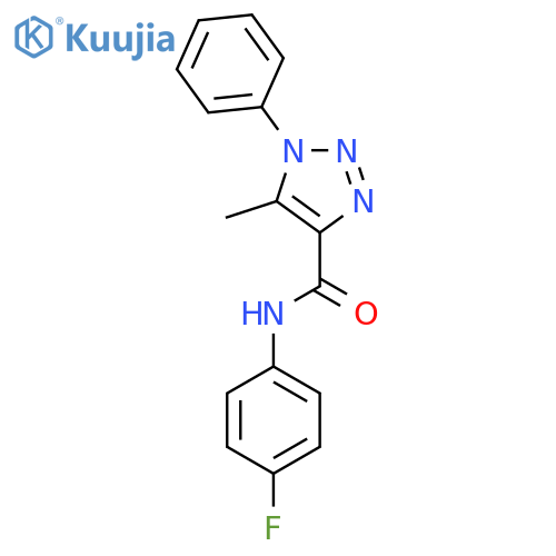 N-(4-fluorophenyl)-5-methyl-1-phenyl-1H-1,2,3-triazole-4-carboxamide structure