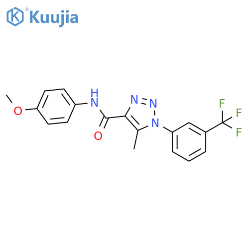 N-(4-methoxyphenyl)-5-methyl-1-3-(trifluoromethyl)phenyl-1H-1,2,3-triazole-4-carboxamide structure