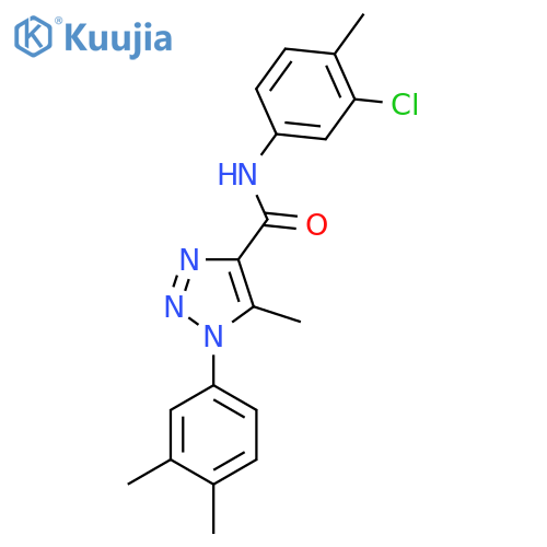 N-(3-chloro-4-methylphenyl)-1-(3,4-dimethylphenyl)-5-methyl-1H-1,2,3-triazole-4-carboxamide structure
