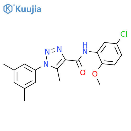 N-(5-chloro-2-methoxyphenyl)-1-(3,5-dimethylphenyl)-5-methyl-1H-1,2,3-triazole-4-carboxamide structure