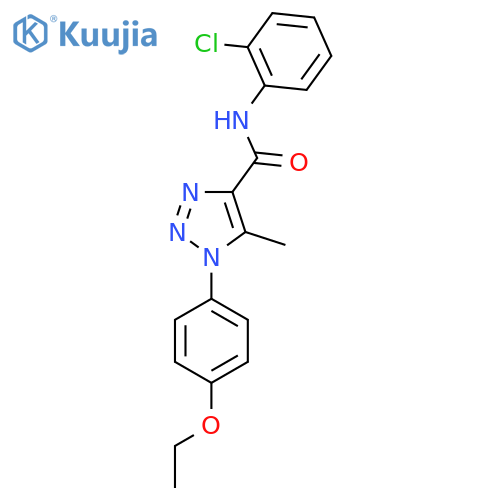 N-(2-chlorophenyl)-1-(4-ethoxyphenyl)-5-methyl-1H-1,2,3-triazole-4-carboxamide structure