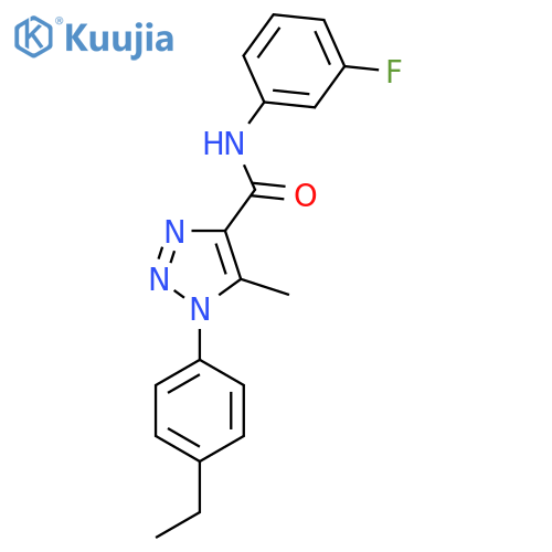 1-(4-Ethylphenyl)-N-(3-fluorophenyl)-5-methyl-1H-1,2,3-triazole-4-carboxamide structure
