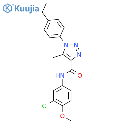 N-(3-chloro-4-methoxyphenyl)-1-(4-ethylphenyl)-5-methyl-1H-1,2,3-triazole-4-carboxamide structure