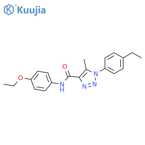 N-(4-ethoxyphenyl)-1-(4-ethylphenyl)-5-methyl-1H-1,2,3-triazole-4-carboxamide structure