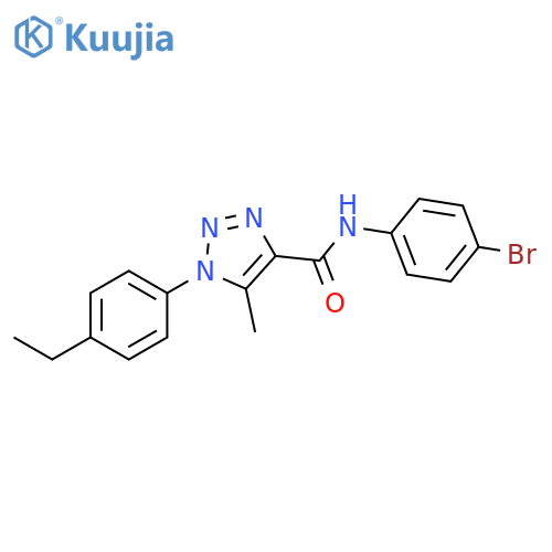 N-(4-bromophenyl)-1-(4-ethylphenyl)-5-methyl-1H-1,2,3-triazole-4-carboxamide structure