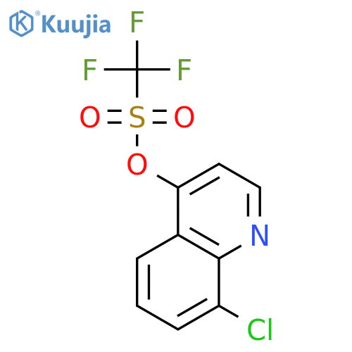 METHANESULFONIC ACID, TRIFLUORO-, 8-CHLORO-4-QUINOLINYL ESTER structure