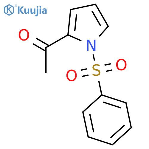 1-1-(Phenylsulfonyl)-1H-pyrrol-2-ylethan-1-one structure