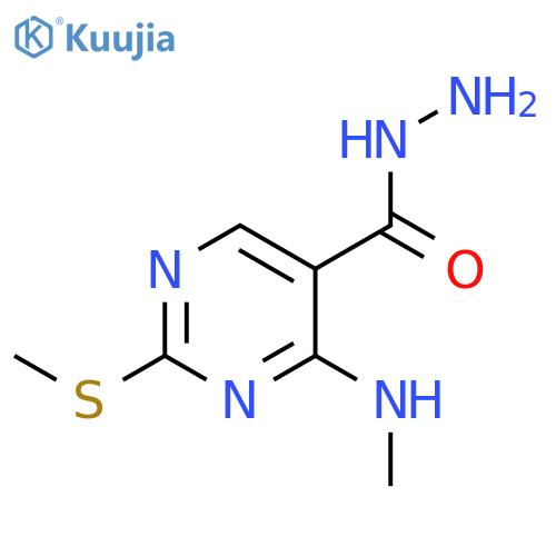 4-(Methylamino)-2-(methylthio)pyrimidine-5-carbohydrazide structure