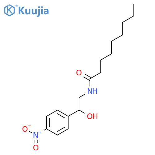 NONANAMIDE, N-[2-HYDROXY-2-(4-NITROPHENYL)ETHYL]- structure