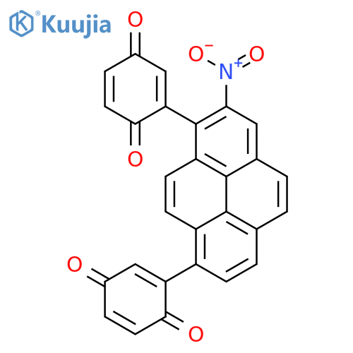 2,5-Cyclohexadiene-1,4-dione,2,2'-(nitro-1,8-pyrenediyl)bis- (9CI) structure
