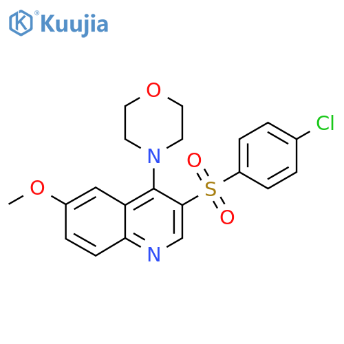 3-(4-chlorobenzenesulfonyl)-6-methoxy-4-(morpholin-4-yl)quinoline structure