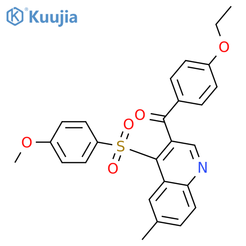 3-(4-ethoxybenzoyl)-4-(4-methoxybenzenesulfonyl)-6-methylquinoline structure