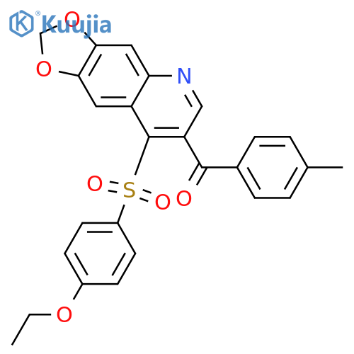 8-(4-ethoxybenzenesulfonyl)-7-(4-methylbenzoyl)-2H-1,3dioxolo4,5-gquinoline structure