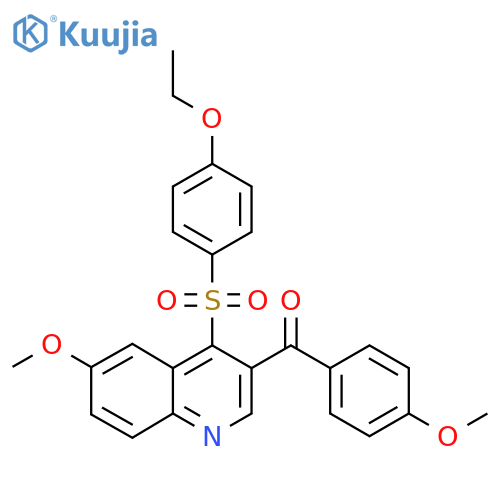 4-(4-ethoxybenzenesulfonyl)-6-methoxy-3-(4-methoxybenzoyl)quinoline structure