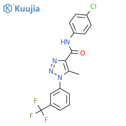 N-(4-chlorophenyl)-5-methyl-1-3-(trifluoromethyl)phenyl-1H-1,2,3-triazole-4-carboxamide structure