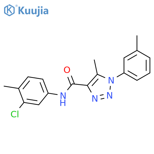 N-(3-chloro-4-methylphenyl)-5-methyl-1-(3-methylphenyl)-1H-1,2,3-triazole-4-carboxamide structure