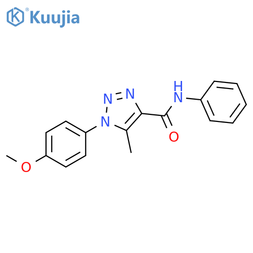 1-(4-methoxyphenyl)-5-methyl-N-phenyl-1H-1,2,3-triazole-4-carboxamide structure
