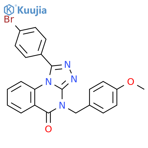 1-(4-bromophenyl)-4-(4-methoxyphenyl)methyl-4H,5H-1,2,4triazolo4,3-aquinazolin-5-one structure