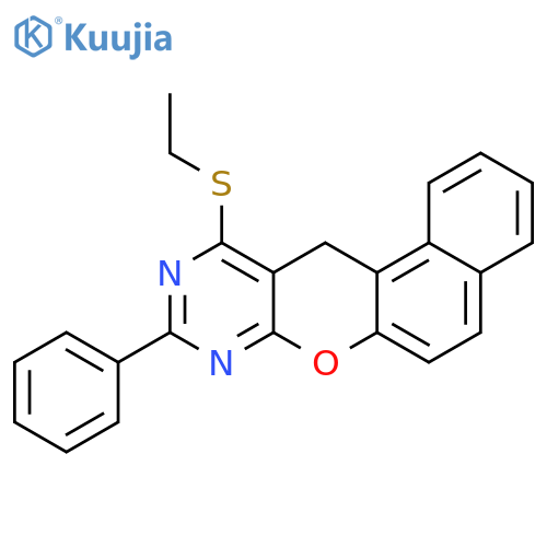 4-(ethylsulfanyl)-2-phenyl-5H-12-oxa-1,3-diazatetraphene structure
